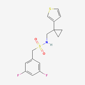 1-(3,5-Difluorophenyl)-N-[(1-thiophen-3-ylcyclopropyl)methyl]methanesulfonamide