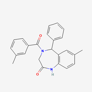 7-methyl-4-(3-methylbenzoyl)-5-phenyl-4,5-dihydro-1H-benzo[e][1,4]diazepin-2(3H)-one