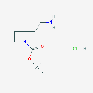 Tert-butyl 2-(2-aminoethyl)-2-methylazetidine-1-carboxylate;hydrochloride
