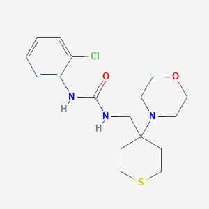 1-(2-Chlorophenyl)-3-[(4-morpholin-4-ylthian-4-yl)methyl]urea