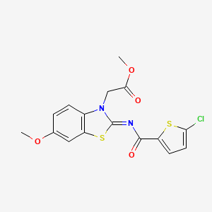 (Z)-methyl 2-(2-((5-chlorothiophene-2-carbonyl)imino)-6-methoxybenzo[d]thiazol-3(2H)-yl)acetate
