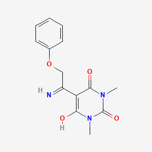 5-(1-Amino-2-phenoxyethylidene)-1,3-dimethyl-1,3-diazinane-2,4,6-trione
