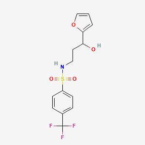 N-(3-(furan-2-yl)-3-hydroxypropyl)-4-(trifluoromethyl)benzenesulfonamide