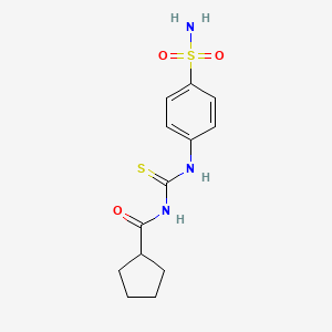 N-[(4-sulfamoylphenyl)carbamothioyl]cyclopentanecarboxamide