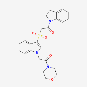 1-(indolin-1-yl)-2-((1-(2-morpholino-2-oxoethyl)-1H-indol-3-yl)sulfonyl)ethanone