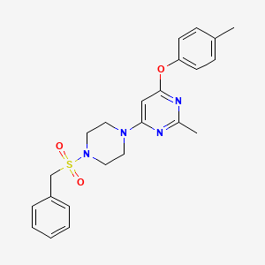 4-(4-(Benzylsulfonyl)piperazin-1-yl)-2-methyl-6-(p-tolyloxy)pyrimidine