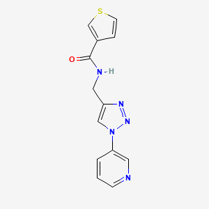 N-((1-(pyridin-3-yl)-1H-1,2,3-triazol-4-yl)methyl)thiophene-3-carboxamide