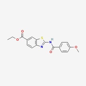 Ethyl 2-(4-methoxybenzamido)benzo[d]thiazole-6-carboxylate