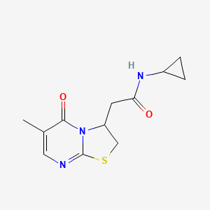 N-cyclopropyl-2-(6-methyl-5-oxo-3,5-dihydro-2H-thiazolo[3,2-a]pyrimidin-3-yl)acetamide