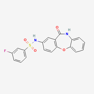 3-fluoro-N-(11-oxo-10,11-dihydrodibenzo[b,f][1,4]oxazepin-2-yl)benzenesulfonamide