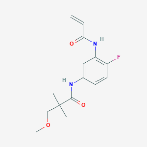 N-[4-Fluoro-3-(prop-2-enoylamino)phenyl]-3-methoxy-2,2-dimethylpropanamide