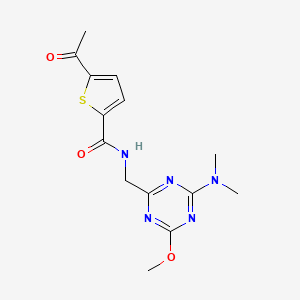 5-acetyl-N-((4-(dimethylamino)-6-methoxy-1,3,5-triazin-2-yl)methyl)thiophene-2-carboxamide