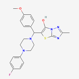 5-((4-(4-Fluorophenyl)piperazin-1-yl)(4-methoxyphenyl)methyl)-2-methylthiazolo[3,2-b][1,2,4]triazol-6-ol