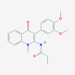 N-[3-(3,4-dimethoxyphenyl)-1-methyl-4-oxoquinolin-2-yl]propanamide