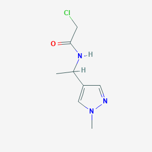 2-Chloro-N-[1-(1-methylpyrazol-4-yl)ethyl]acetamide
