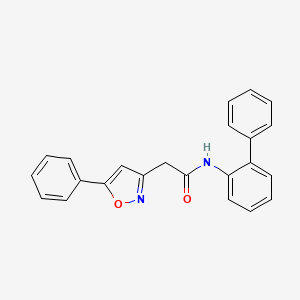 molecular formula C23H18N2O2 B2684901 N-([1,1'-biphenyl]-2-yl)-2-(5-phenylisoxazol-3-yl)acetamide CAS No. 953245-14-2