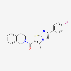 (3,4-dihydroisoquinolin-2(1H)-yl)(6-(4-fluorophenyl)-3-methylimidazo[2,1-b]thiazol-2-yl)methanone