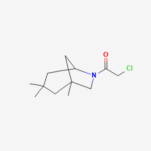 molecular formula C12H20ClNO B2684930 2-Chloro-1-(1,3,3-trimethyl-6-azabicyclo[3.2.1]oct-6-yl)ethan-1-one CAS No. 88502-86-7
