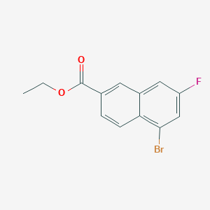 molecular formula C13H10BrFO2 B2684946 Ethyl 5-bromo-7-fluoro-2-naphthoate CAS No. 1956325-28-2