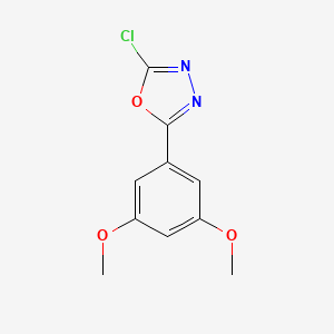 molecular formula C10H9ClN2O3 B2684954 2-Chloro-5-(3,5-dimethoxyphenyl)-1,3,4-oxadiazole CAS No. 1368959-15-2