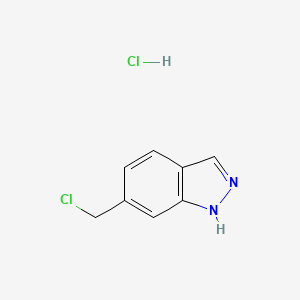 molecular formula C8H8Cl2N2 B2684957 6-(Chloromethyl)-1H-indazole hydrochloride CAS No. 1955532-04-3