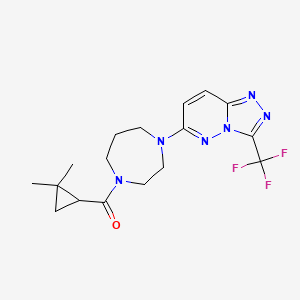 (2,2-Dimethylcyclopropyl)-[4-[3-(trifluoromethyl)-[1,2,4]triazolo[4,3-b]pyridazin-6-yl]-1,4-diazepan-1-yl]methanone