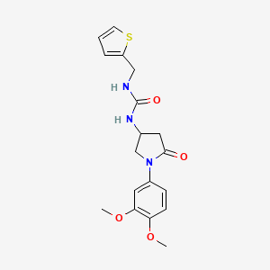 1-(1-(3,4-Dimethoxyphenyl)-5-oxopyrrolidin-3-yl)-3-(thiophen-2-ylmethyl)urea