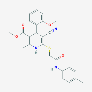 Methyl 5-cyano-4-(2-ethoxyphenyl)-2-methyl-6-({[(4-methylphenyl)carbamoyl]methyl}sulfanyl)-1,4-dihydropyridine-3-carboxylate