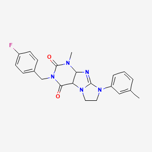 3-[(4-fluorophenyl)methyl]-1-methyl-8-(3-methylphenyl)-1H,2H,3H,4H,6H,7H,8H-imidazo[1,2-g]purine-2,4-dione