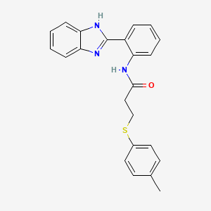 molecular formula C23H21N3OS B2684983 N-(2-(1H-benzo[d]imidazol-2-yl)phenyl)-3-(p-tolylthio)propanamide CAS No. 896018-18-1