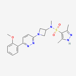 N-[1-[6-(2-Methoxyphenyl)pyridazin-3-yl]azetidin-3-yl]-N,3,5-trimethyl-1H-pyrazole-4-sulfonamide