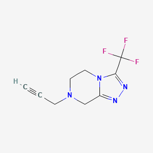 7-(prop-2-yn-1-yl)-3-(trifluoromethyl)-5H,6H,7H,8H-[1,2,4]triazolo[4,3-a]pyrazine