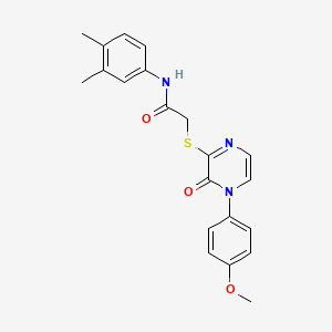 N-(3,4-dimethylphenyl)-2-[4-(4-methoxyphenyl)-3-oxopyrazin-2-yl]sulfanylacetamide
