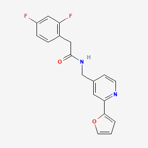 2-(2,4-difluorophenyl)-N-((2-(furan-2-yl)pyridin-4-yl)methyl)acetamide