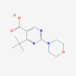 molecular formula C13H19N3O3 B2684998 4-Tert-butyl-2-morpholin-4-ylpyrimidine-5-carboxylic acid CAS No. 1191094-02-6