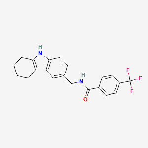 molecular formula C21H19F3N2O B2685038 N-((2,3,4,9-tetrahydro-1H-carbazol-6-yl)methyl)-4-(trifluoromethyl)benzamide CAS No. 852138-37-5