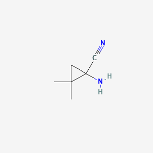 molecular formula C6H10N2 B2685042 1-Amino-2,2-dimethylcyclopropanecarbonitrile CAS No. 131149-82-1
