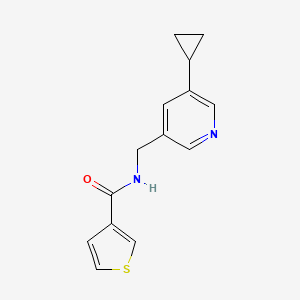 molecular formula C14H14N2OS B2685050 N-[(5-cyclopropylpyridin-3-yl)methyl]thiophene-3-carboxamide CAS No. 2034568-67-5