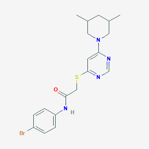 molecular formula C19H23BrN4OS B2685057 N-(4-Bromophenyl)-2-{[6-(3,5-dimethylpiperidin-1-YL)pyrimidin-4-YL]sulfanyl}acetamide CAS No. 1251585-66-6