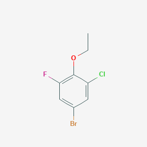 molecular formula C8H7BrClFO B2685069 5-Bromo-1-chloro-2-ethoxy-3-fluorobenzene CAS No. 1936177-81-9