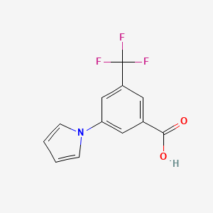 molecular formula C12H8F3NO2 B2685078 3-(1H-Pyrrol-1-YL)-5-(trifluoromethyl)benzoic acid CAS No. 276861-97-3