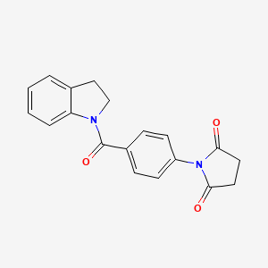 molecular formula C19H16N2O3 B2685085 1-(4-(Indoline-1-carbonyl)phenyl)pyrrolidine-2,5-dione CAS No. 392289-97-3