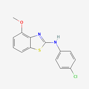molecular formula C14H11ClN2OS B2685092 N-(4-chlorophenyl)-4-methoxy-1,3-benzothiazol-2-amine CAS No. 862974-17-2