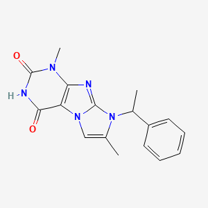 1,7-dimethyl-8-(1-phenylethyl)-1H-imidazo[2,1-f]purine-2,4(3H,8H)-dione