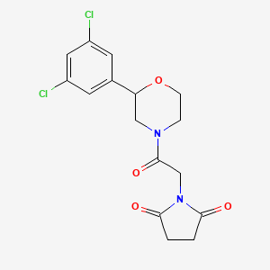 1-(2-(2-(3,5-Dichlorophenyl)morpholino)-2-oxoethyl)pyrrolidine-2,5-dione
