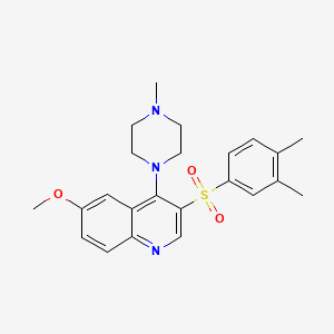3-(3,4-Dimethylbenzenesulfonyl)-6-methoxy-4-(4-methylpiperazin-1-yl)quinoline