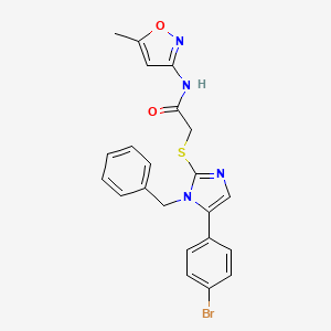 2-((1-benzyl-5-(4-bromophenyl)-1H-imidazol-2-yl)thio)-N-(5-methylisoxazol-3-yl)acetamide
