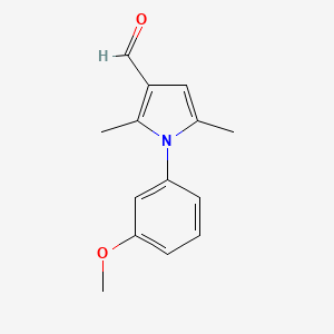 molecular formula C14H15NO2 B2685103 1-(3-Methoxy-phenyl)-2,5-dimethyl-1H-pyrrole-3-carbaldehyde 