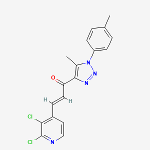 (E)-3-(2,3-Dichloropyridin-4-yl)-1-[5-methyl-1-(4-methylphenyl)triazol-4-yl]prop-2-en-1-one