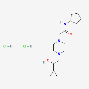 N-cyclopentyl-2-(4-(2-cyclopropyl-2-hydroxyethyl)piperazin-1-yl)acetamide dihydrochloride